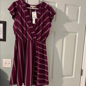 Monteau Purple Striped Dress